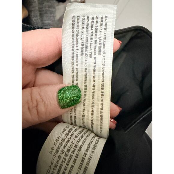 Abercrombie & Fitch Black Faux Leather Wrap Mini Skirt Women’s Small Y2K - Picture 11 of 12